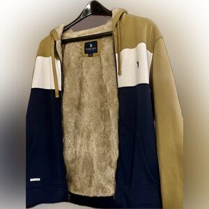 U S POLO ASSNJacket  Sherpa lined with hood L